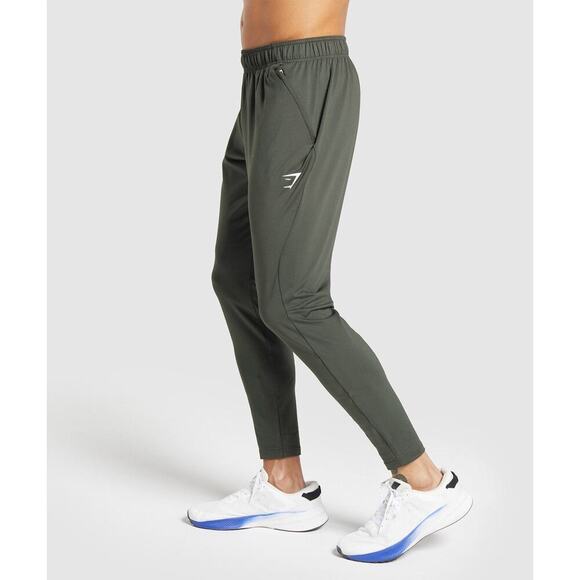 Gymshark Sport Jogger Sweatpants Men's M Green Lounge Gym Training Workout Slim - Picture 3 of 7